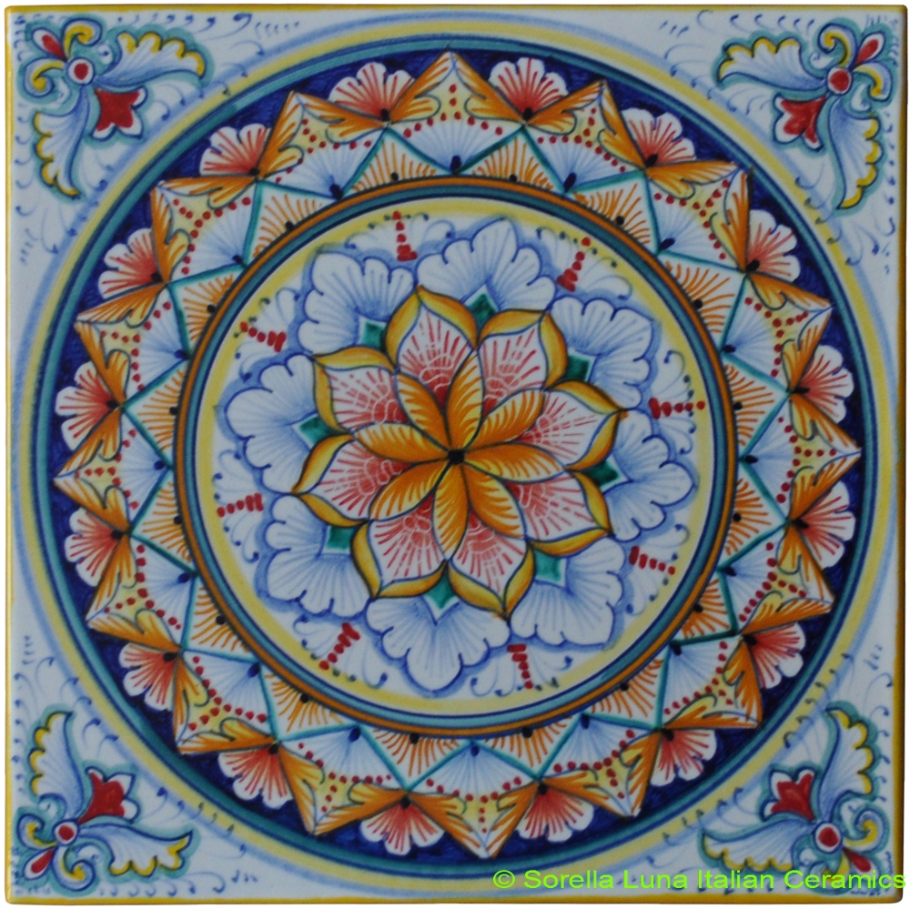 Hand painted Italian Ceramic Tiles