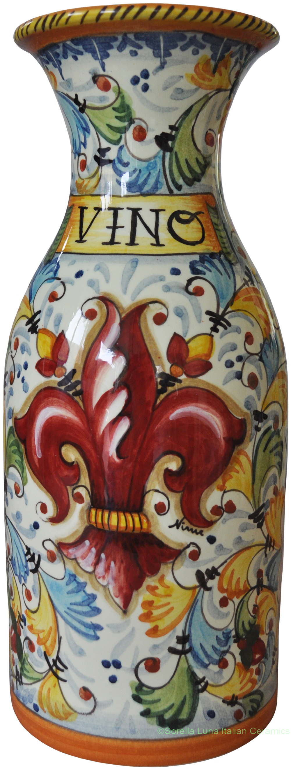 Tuscan Vase/Wine Carafe - Giglio Rosso 25cm