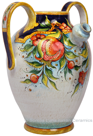 Ceramic Majolica Pitcher Pomegranate 890 42cm