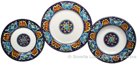 Deruta Italian Ceramic Dinner Place Setting - Ricco Vario 6