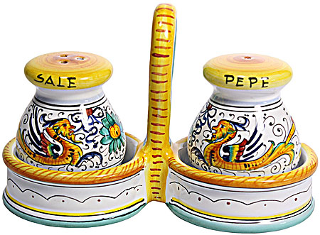 Deruta Italian Ceramic Salt and Pepper Service