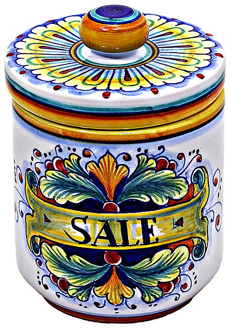 Ceramic Majolica Salt Jar 90 Ramina 13cm