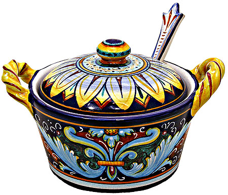 Deruta Italian Ceramic Sugar Bowl