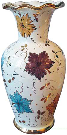Deruta Italian Ceramic Vase - Autumn Leaves 20cm