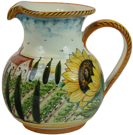 Tuscan Country Sunflower Pitcher 