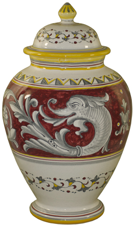 Italian Ceramic Centerpiece Urn - Delfini