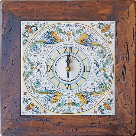 Italian Majolica Clock - Raffaellesco - 29cm