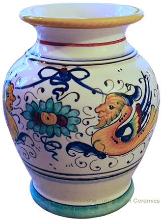 Italian Ceramic Vase Raffaellesco
