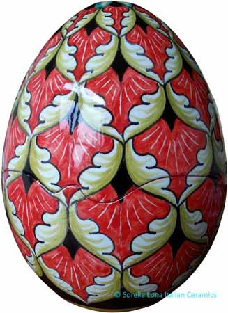 Italian Ceramic Decorative Egg