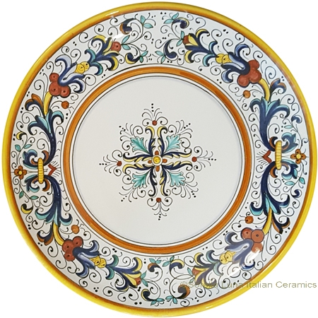 Ceramic Majolica Plate - Ricco Deruta 25cm