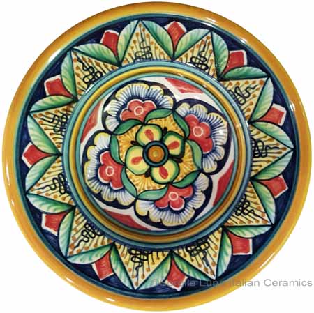 Hanging/Dipping Plate - Yellow Flower - 12cm