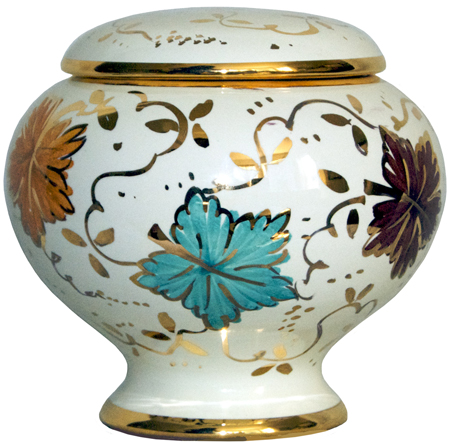 Urn - Autumn Leaves Gold Small