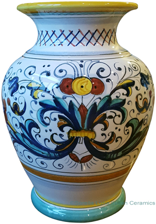 Deruta Italian Ceramic Vase Ricco Deruta