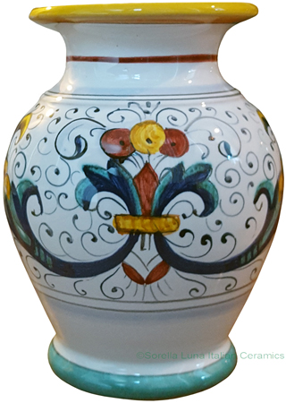 Deruta Italian Ceramic Vase Ricco Deruta