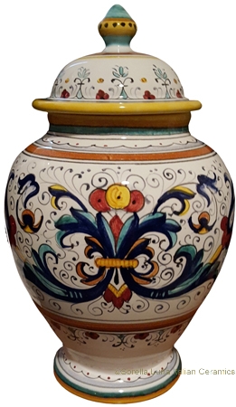 Italian Ceramic Centerpiece Urn - Ricco Deruta