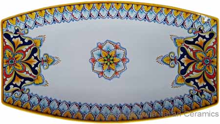 Italian Ceramic Curved Platter - SG Flowers