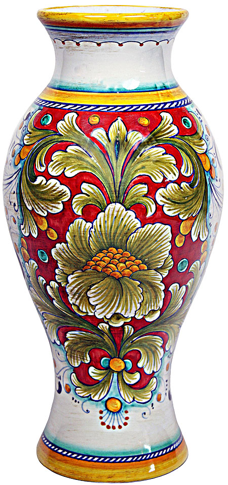 Deruta Italian Ceramic Vase - Rosa