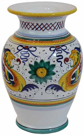 Deruta Italian Ceramic Vase Raffaellesco