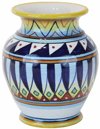 Deruta Italian Ceramic Vase Ricco Vario