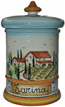 Ceramic Majolica Flour Jar Tuscan Country Poppies