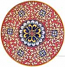 Ceramic Majolica Plate - Red Squares 35cm