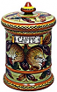 Ceramic Majolica Coffee Jar Tuscan Pomegranate 20cm