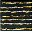Tile - Gold Rolled Leaves/Tubes on Black