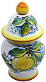 Ceramic Majolica Covered Jar Limoni Classic GG 17cm