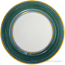 Italian Charger Plate - Yellow Border Solid Green