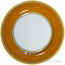 Italian Dinner Plate Yellow Rim Solid Orange