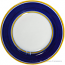 Deruta Italian Salad Plate - Yellow Rim Solid Blue