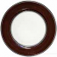Italian Charger Plate - Black Border Solid Brown Cafe