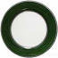 Italian Charger Plate - Black Border Solid Emerald Green