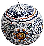 Ceramic Majolica Christmas Ornament Sphere Jubilant 9cm