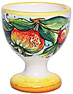 Ceramic Majolica Egg Cup Server Melograno Orange 6cm