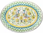 Deruta Italian Ceramic Oval Platter