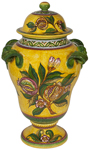 Ceramic Yellow Pomegrante Urn
