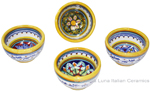 Italian Ceramic Maiolica Vario Bowl set GG 6cm