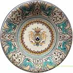 Tuscan Italian Plate - Lion Shield with Deer - 55cm