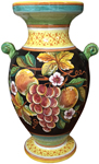 Deruta Furniture/Decorative Vase - Frutta Fonda Nero 35 cm