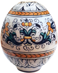 Italian Ceramic Decorative Egg - Ricco Deruta Style