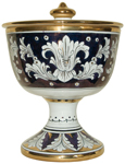 Urn - Pisside Blue and Oro Gold 