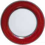 Italian Charger Plate - Black Border Solid Bordeaux