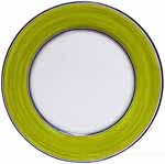 Italian Charger Plate - Black Border Solid Meadow Green - Prato