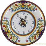 Italian Majolica Clock - Corallo - 30cm