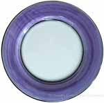 Italian Dinner Plate Black Rim Solid Purple - Viola