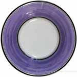 Deruta Italian Pasta Plate - Black Border Solid Purple - Viola